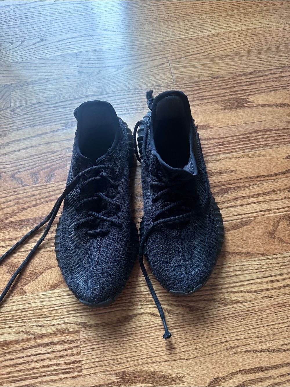 adidas Black Knit Low-Top Lace-Up Sneakers